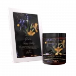 Alani Scented Candles Black Iris & Musk with white frame