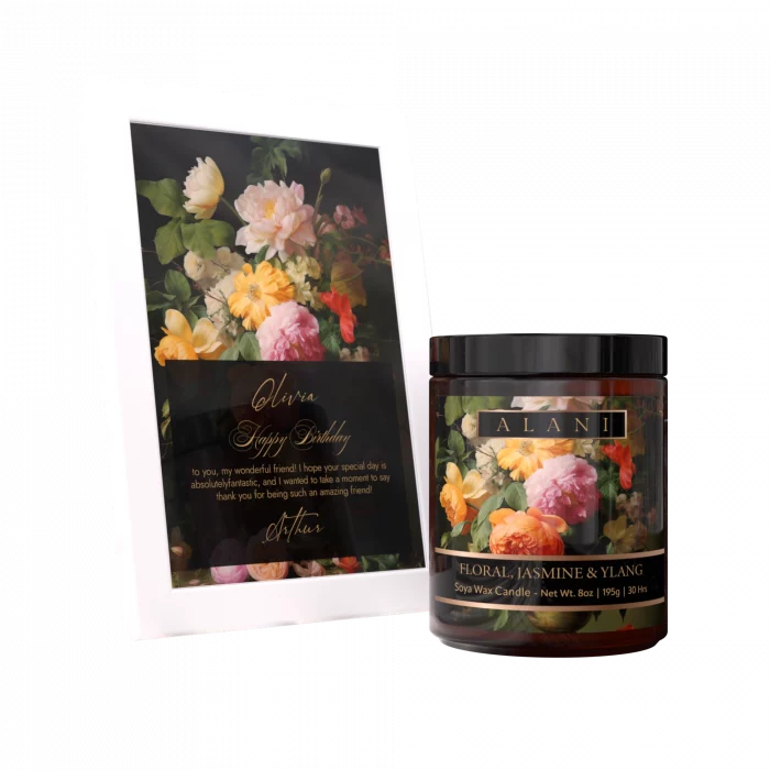 Floral, Jasmine & Ylang Candle - Image 3